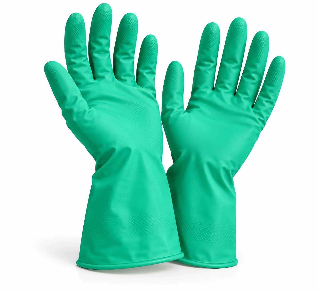 Green Nitrile Gloves (Max Safe), a pair of green nitrile gloves