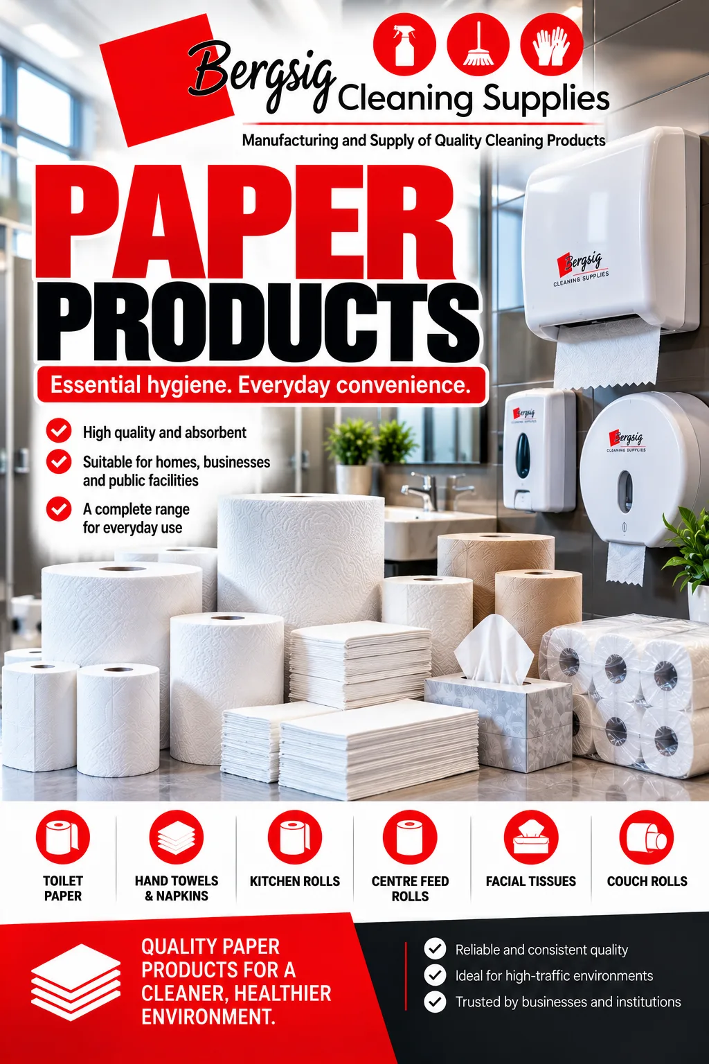 Bergsig Paper Products promotional graphic