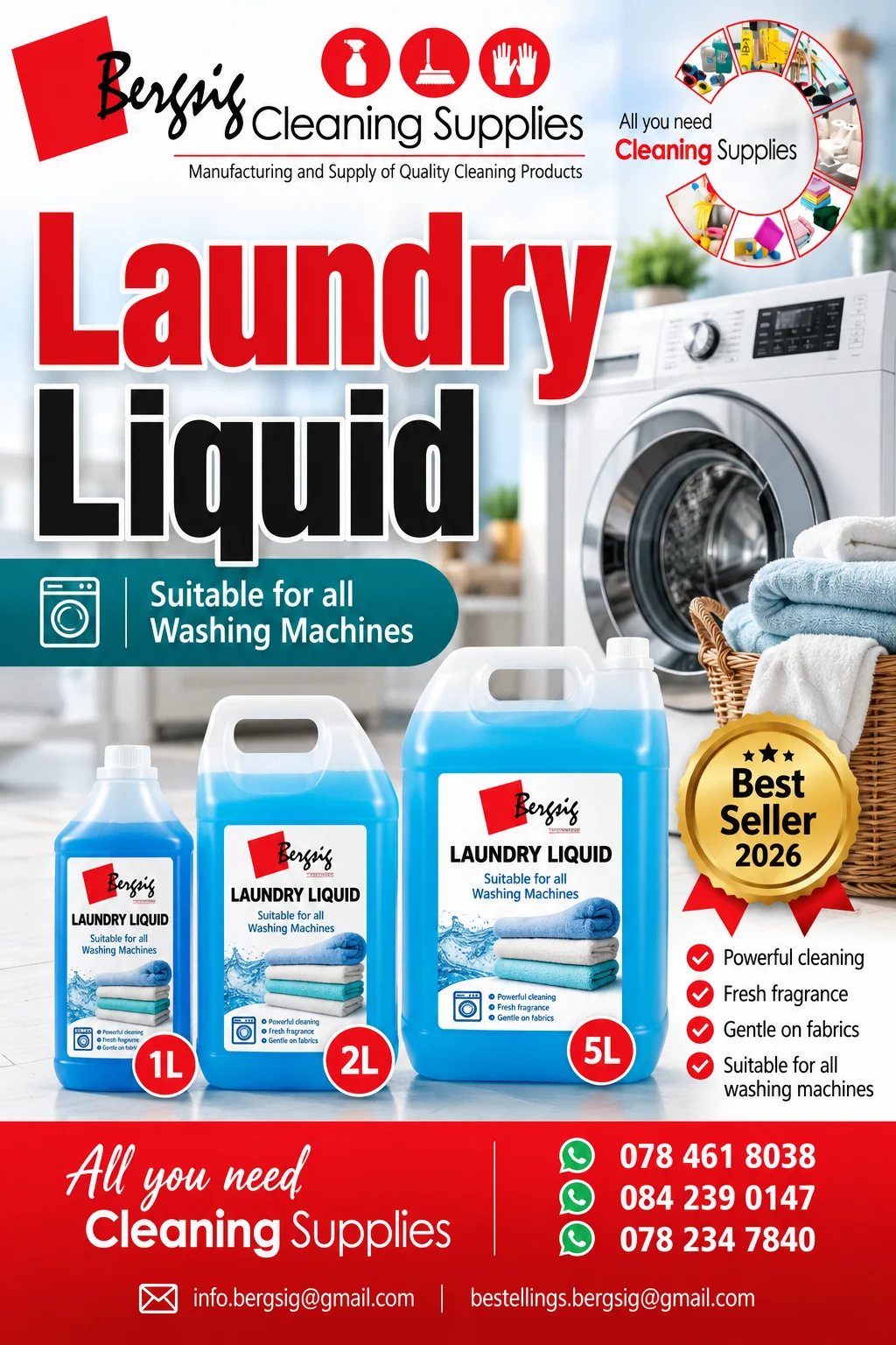 Bergsig laundry liquid promotional graphic