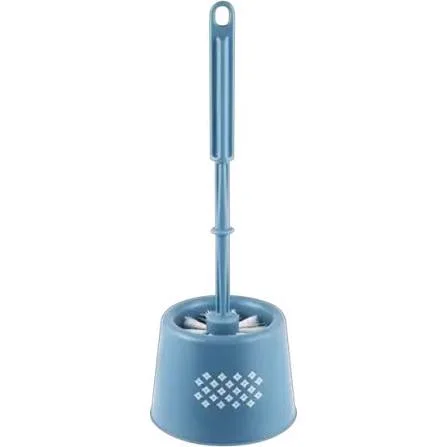 Toilet Brush Set, a blue toilet brush with holder